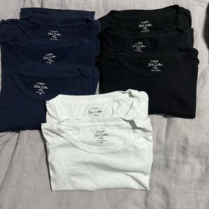 Near-new J Crew slub cotton tees in M